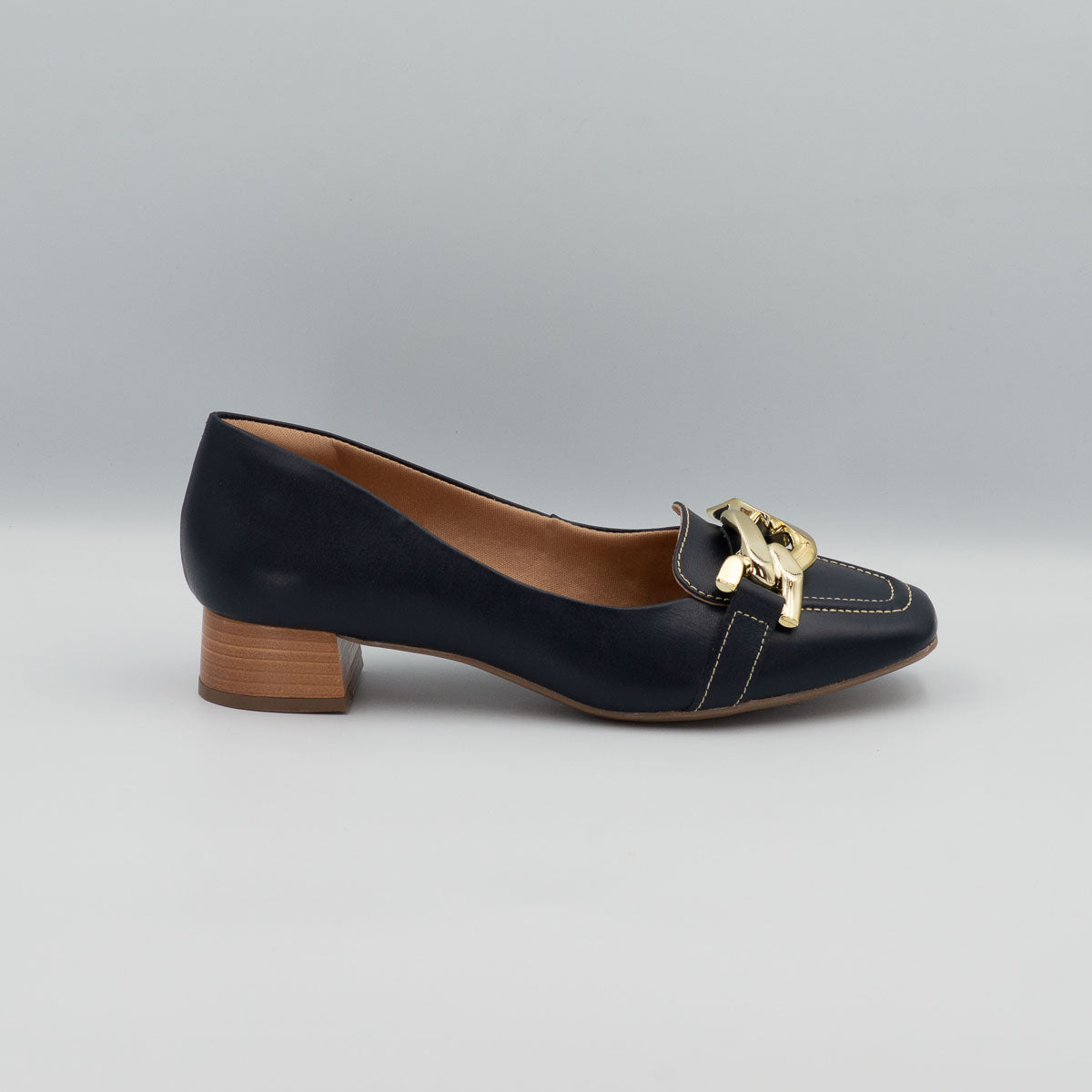 Terraloom Coentro pumps - right side profile view vegetal deep sea blue