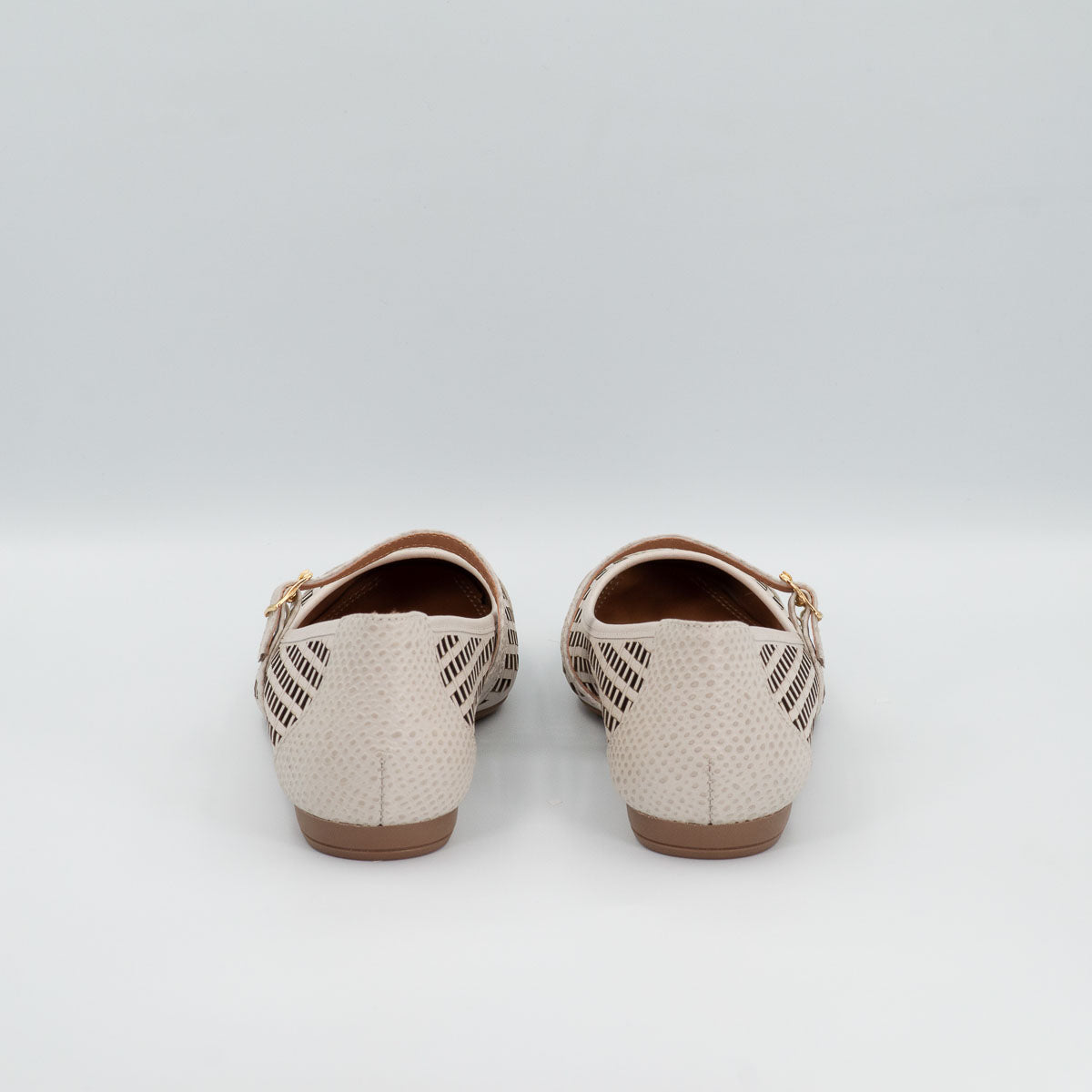 Terraloom Açaí flats - back view vegetal off-white comfortable