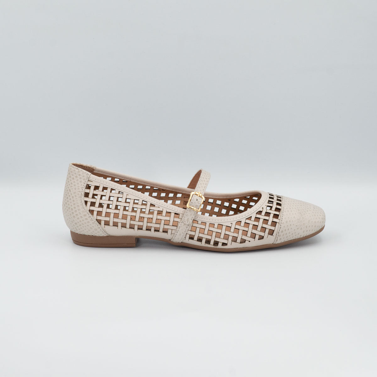 Açaí comfortable flats - right side profile view vegetal off-white