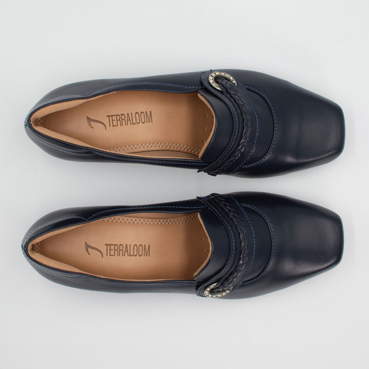 Sapucaia shoes - top view deep sea blue Terraloom