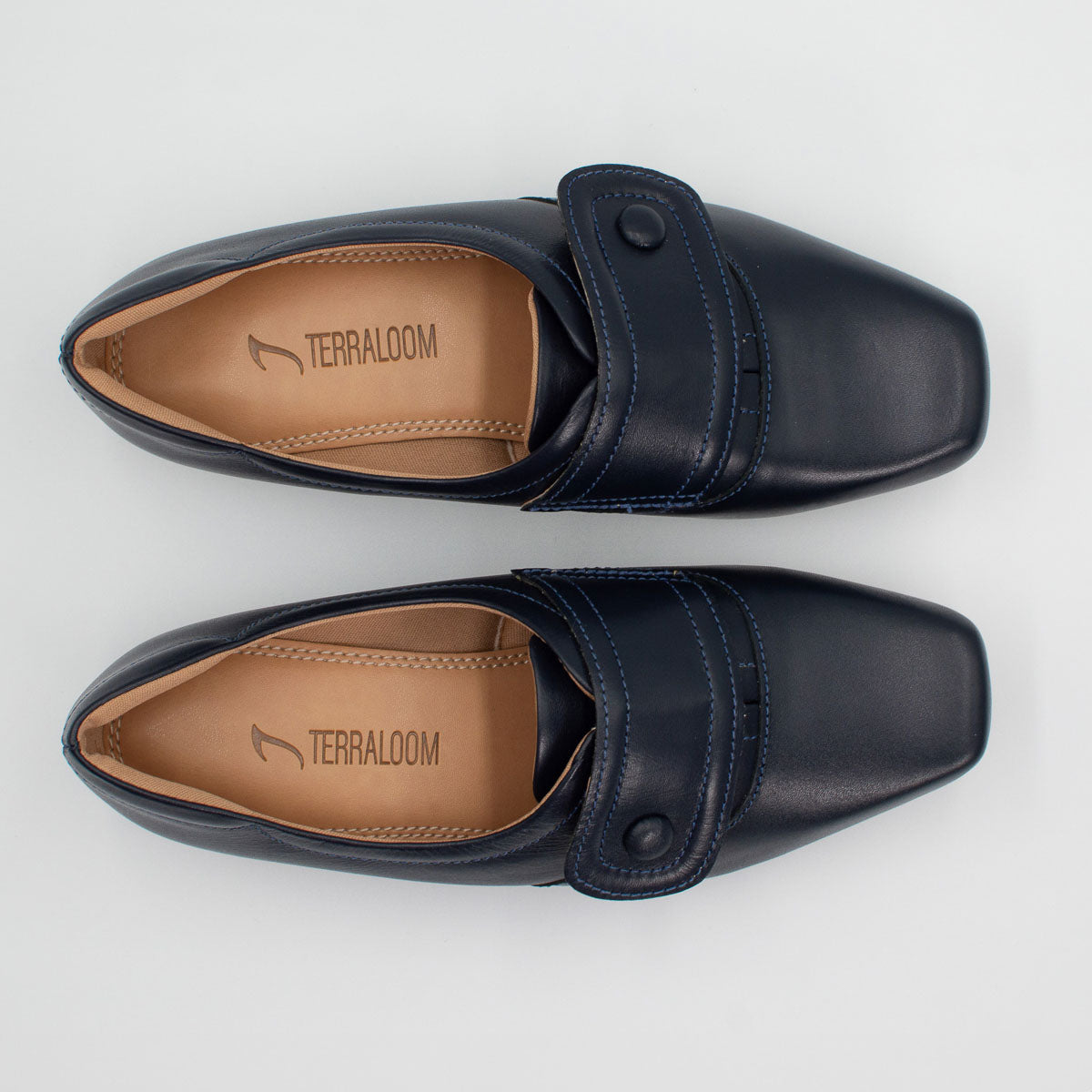 Peroba shoes - top view deep sea blue Terraloom