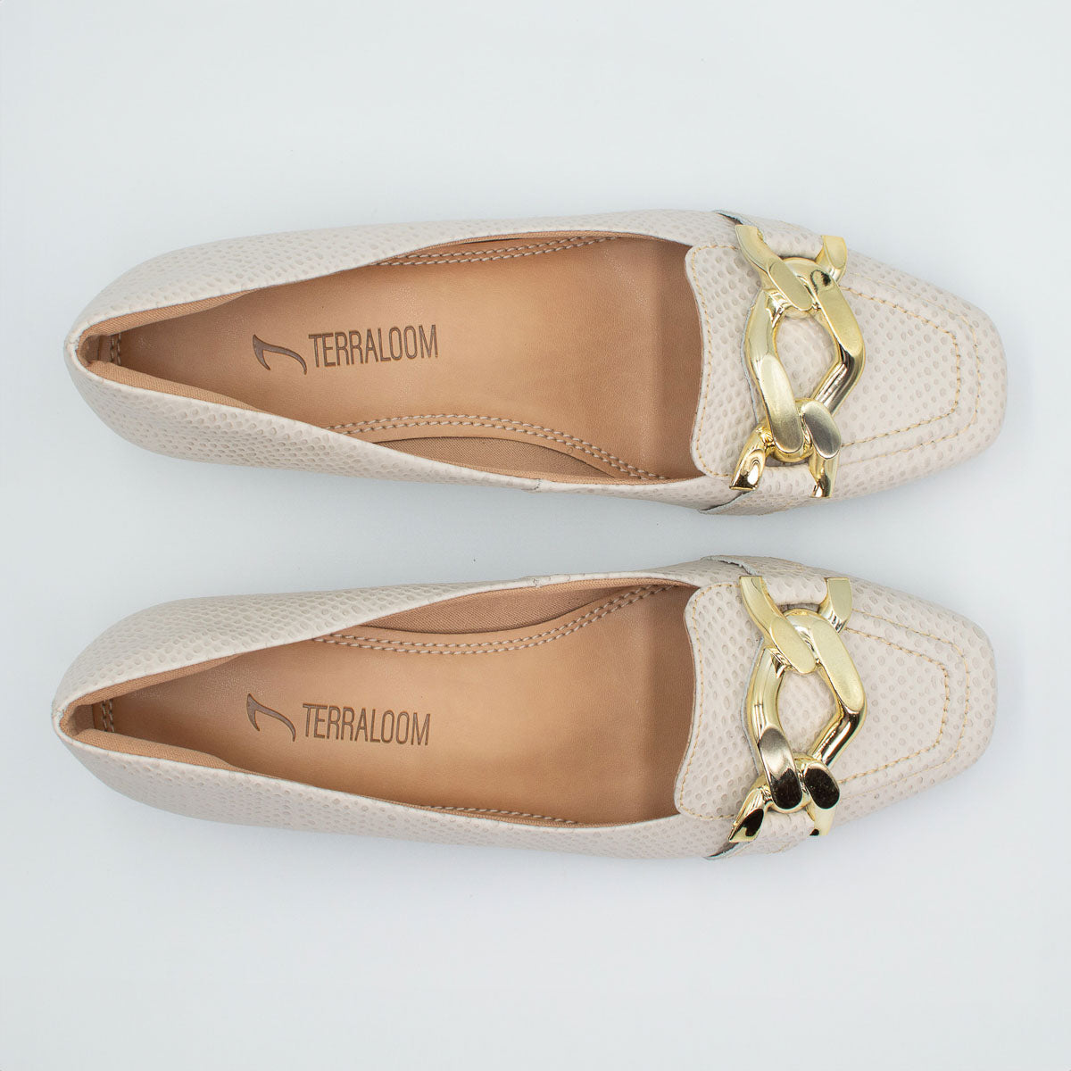 Coentro pumps - top view scale off-white Terraloom