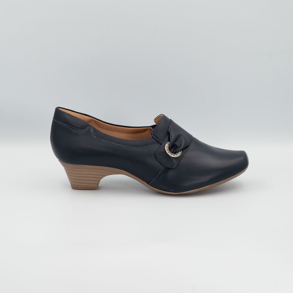 Terraloom Andiroba shoes - right side profile view deep sea blue