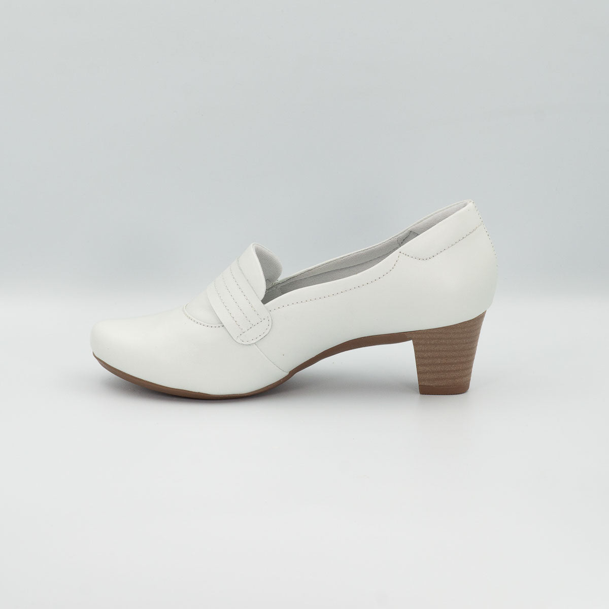 Terraloom Canela vegetal off-white shoes - left side profile view