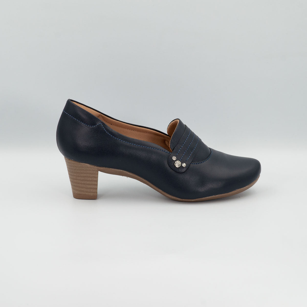 Terraloom Canela shoes - right side profile view deep sea blue