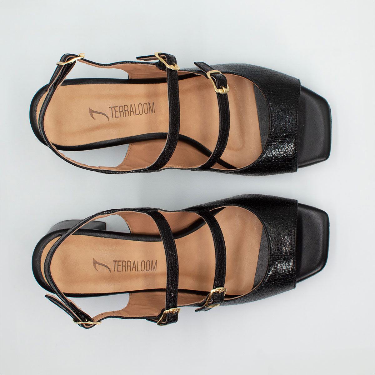 Dália slingback sandal - top view showing details in nude and comfort