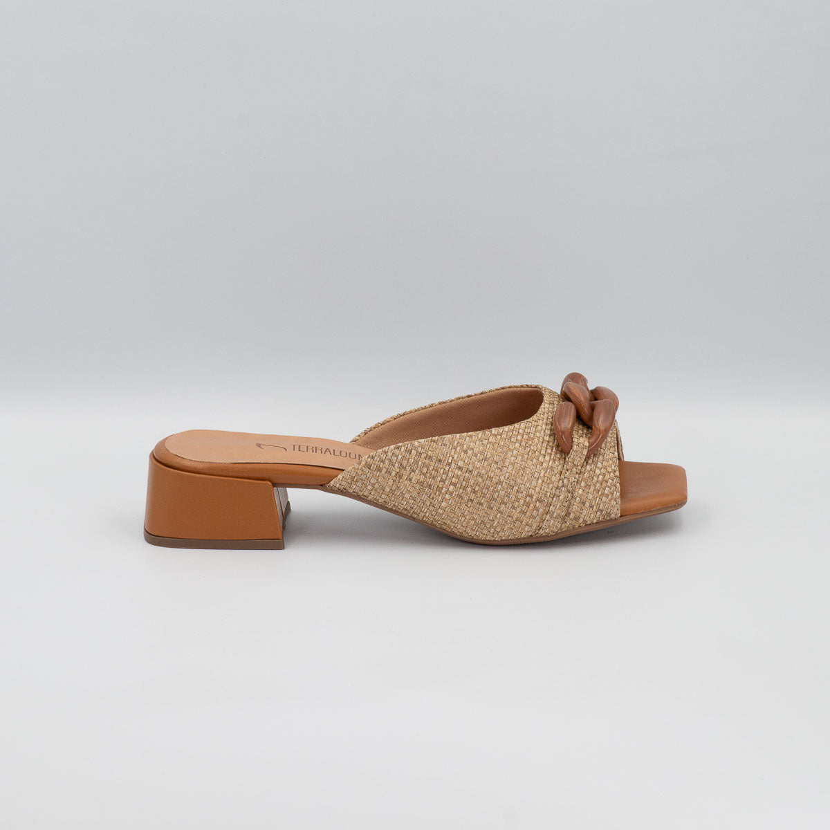 Terraloom Cravo sandals - right side profile view warm straw