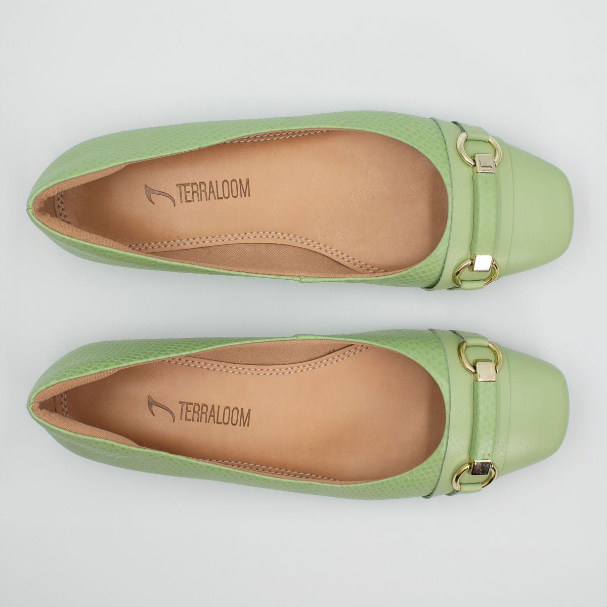 Cupuaçu flats - top view scale pistachio Terraloom