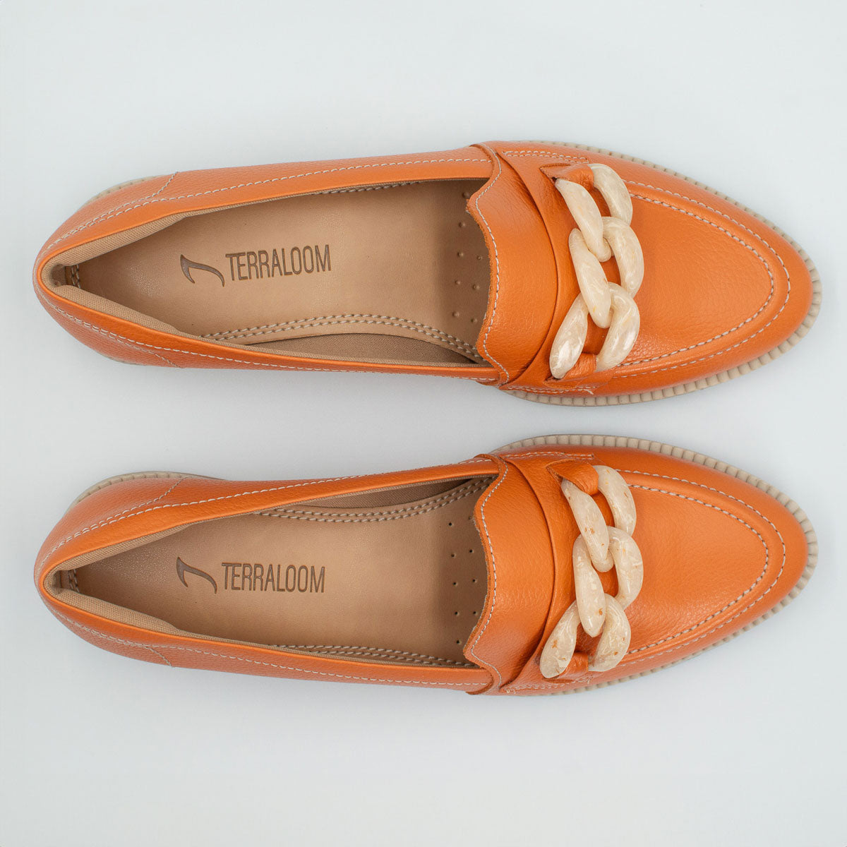 Pitanga loafers - top view floater carrot Terraloom