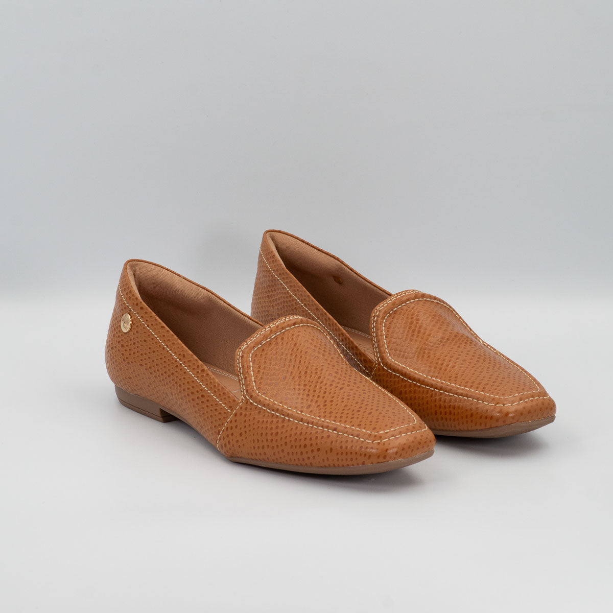 Comfortable Terraloom Graviola scale whiskey fish scale flat loafers - pair view