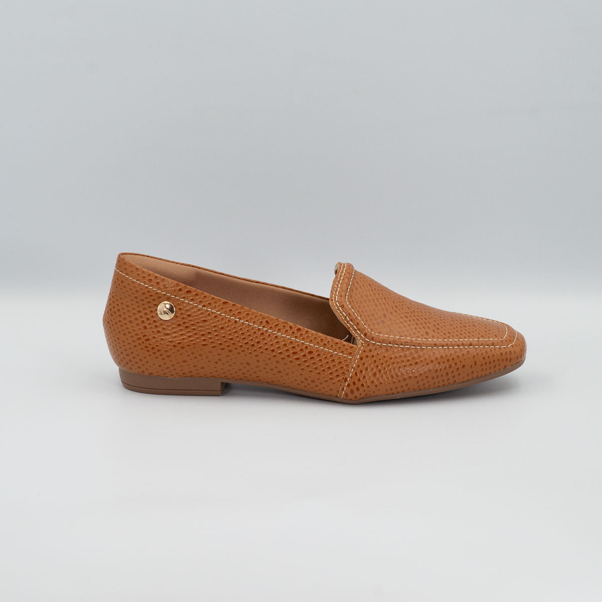 Terraloom Graviola loafers - right side profile view scale whiskey