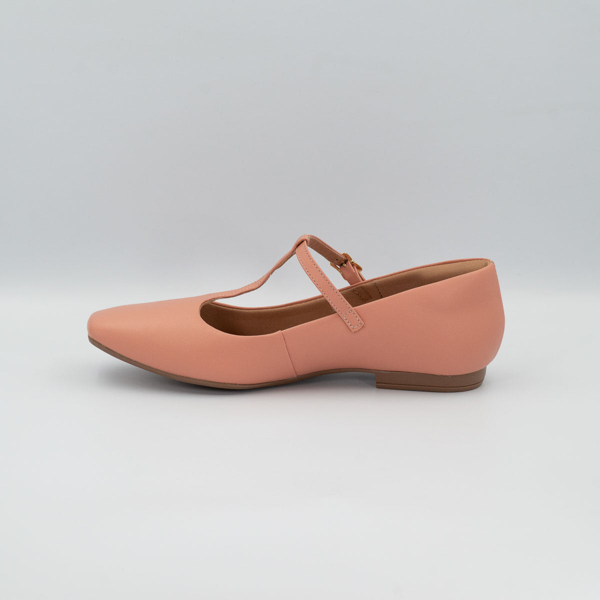 Terraloom Jabuticaba vegetal peach flats - left side profile view