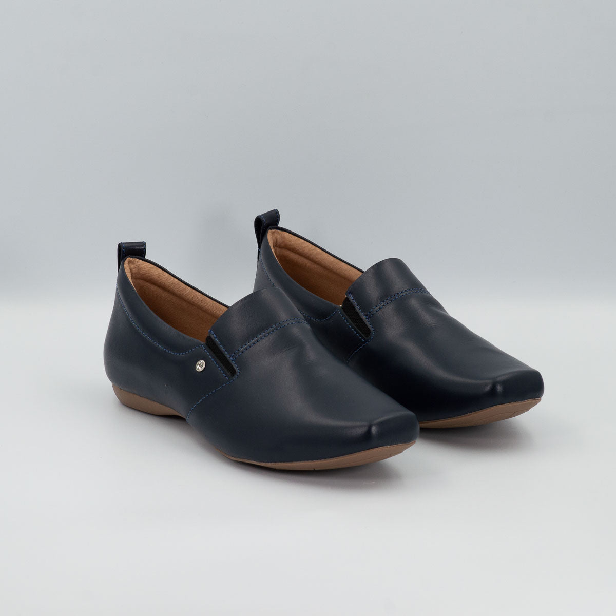 Comfortable Terraloom Jacarandá vegetal deep sea blue clinical comfort flat shoes - pair view