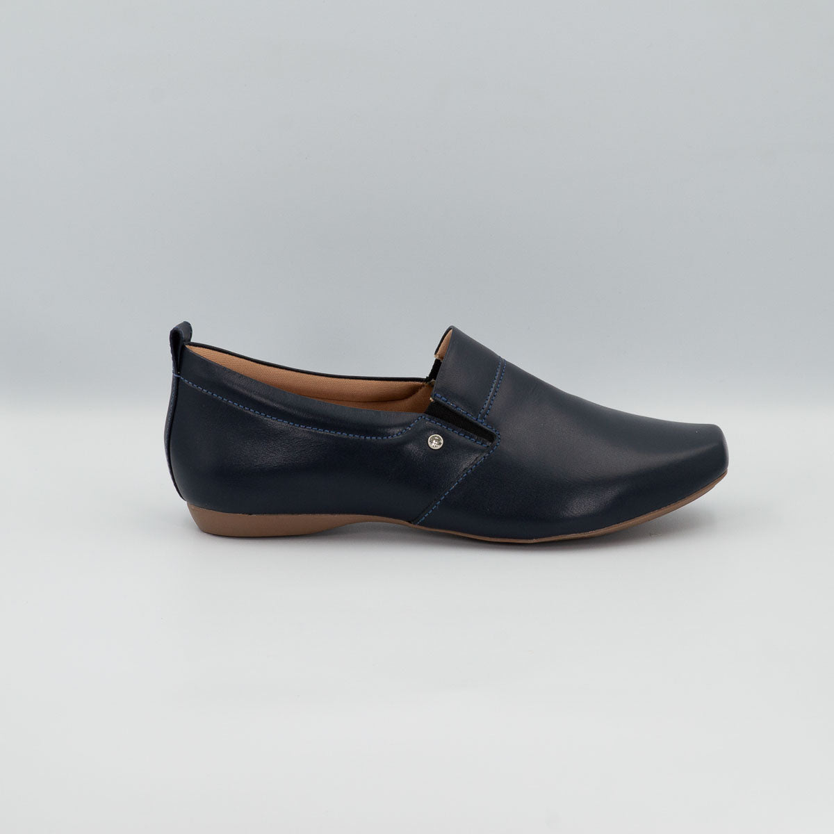 Terraloom Jacarandá shoes - right side profile view vegetal deep sea blue