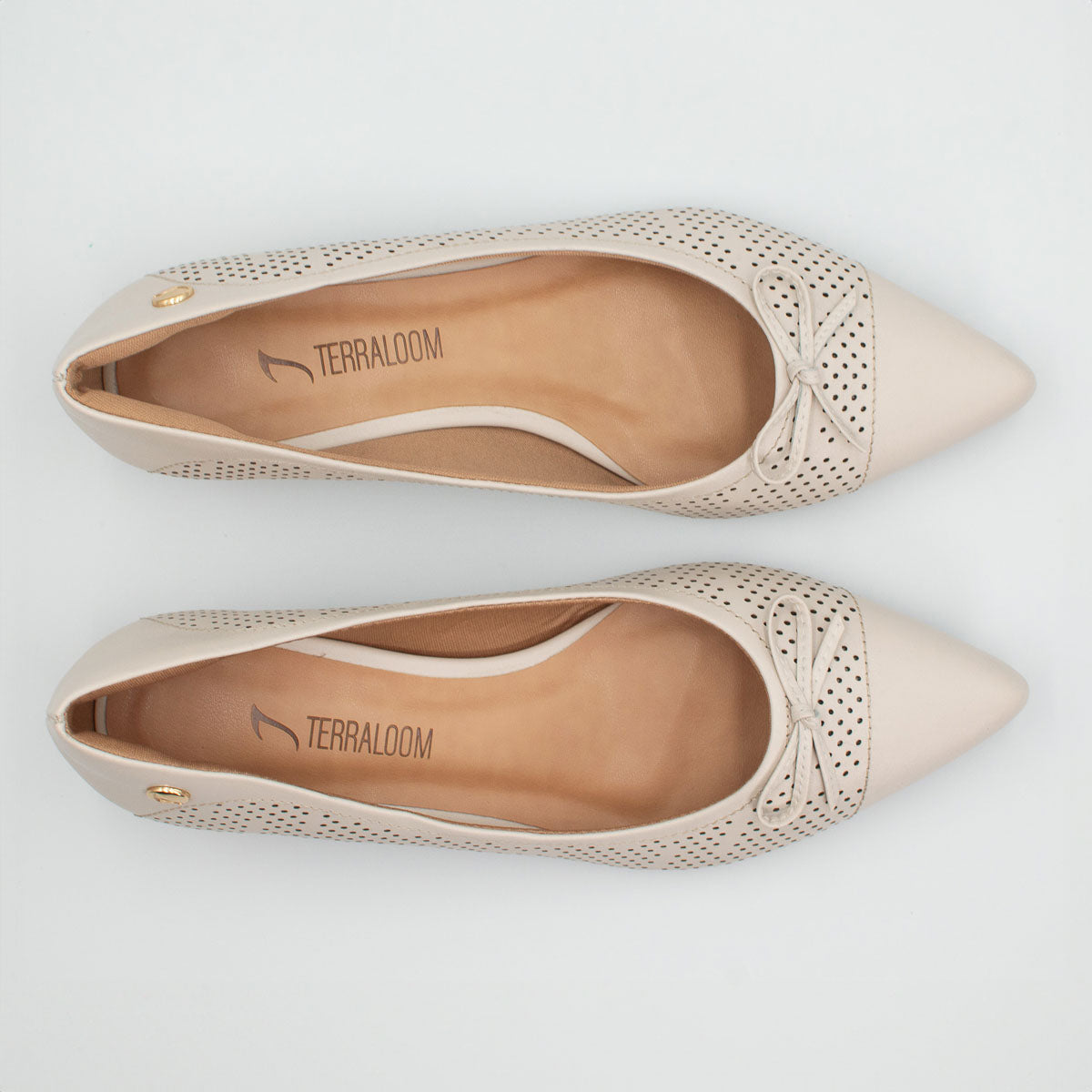 Alecrim pumps - top view vegetal off-white Terraloom