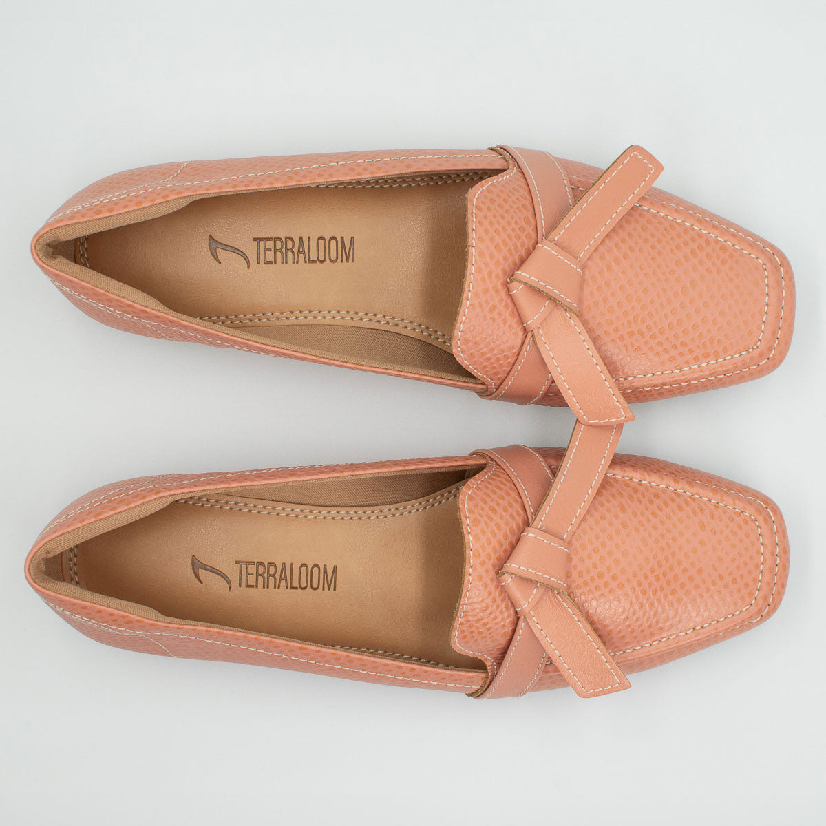 Caju loafers - top view scale peach Terraloom