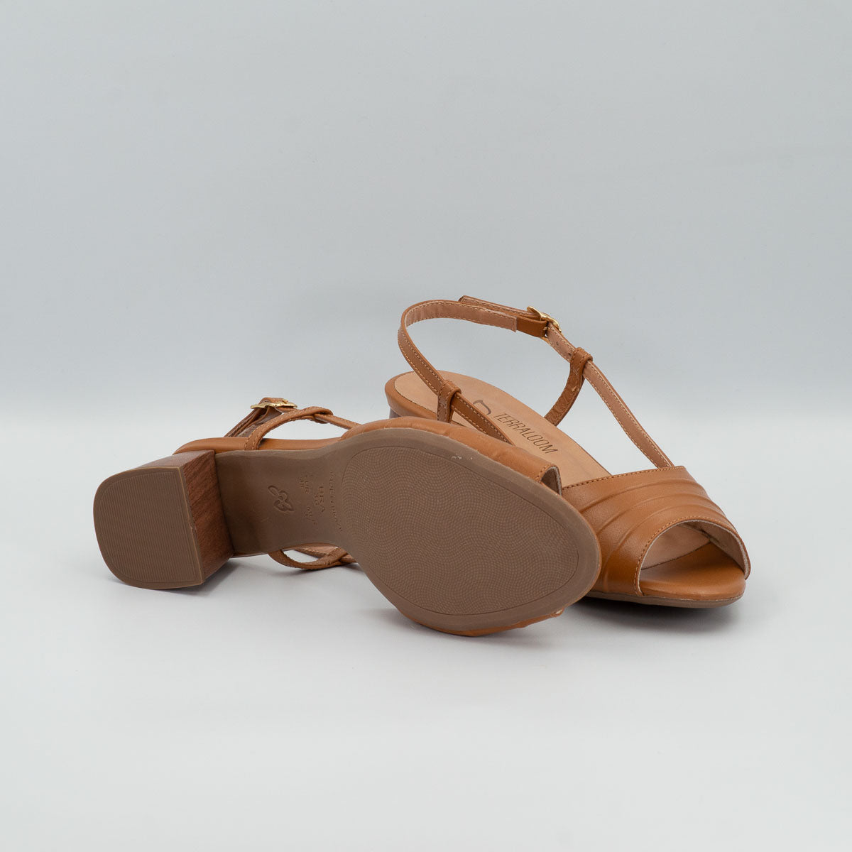 Orquídea sandals - bottom sole view vegetal whiskey Terraloom