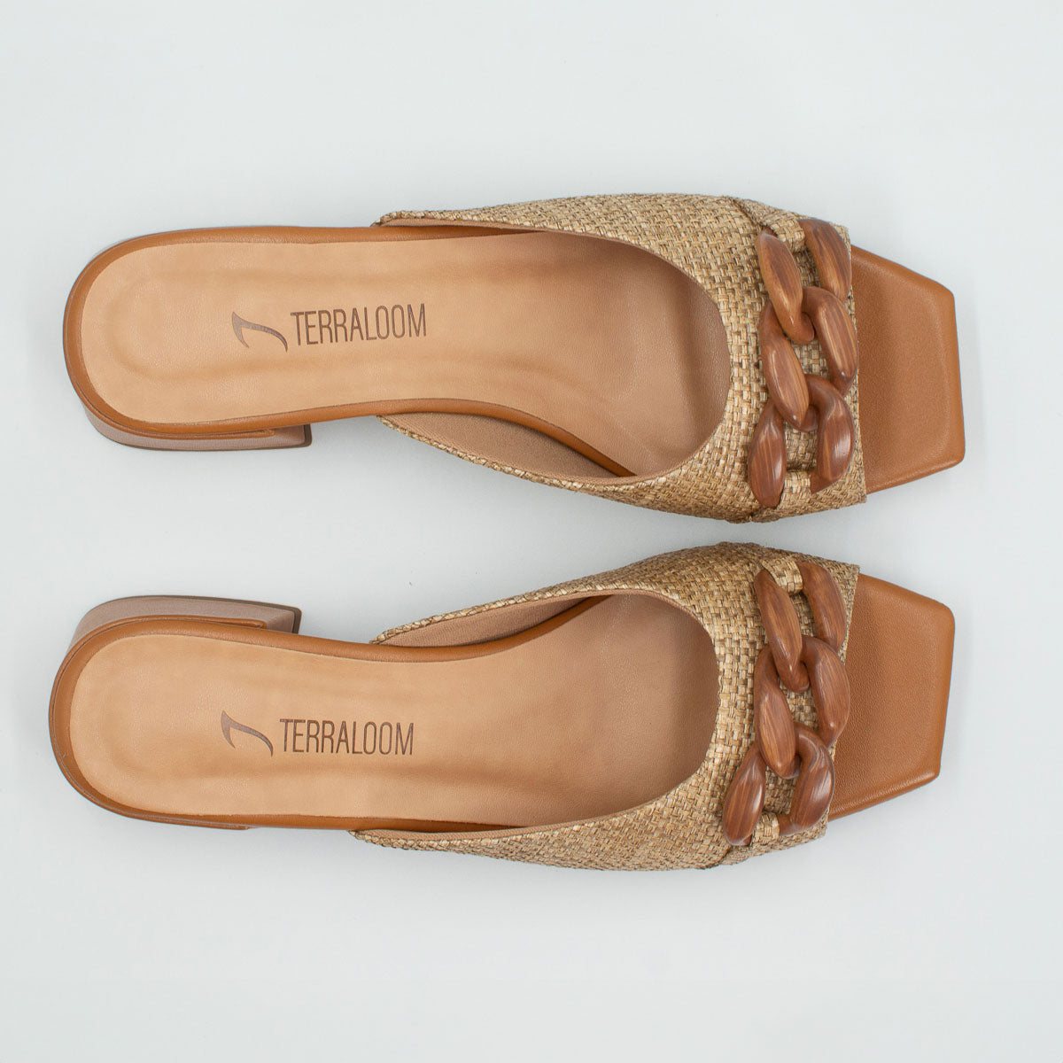 Cravo sandals - top view warm straw Terraloom