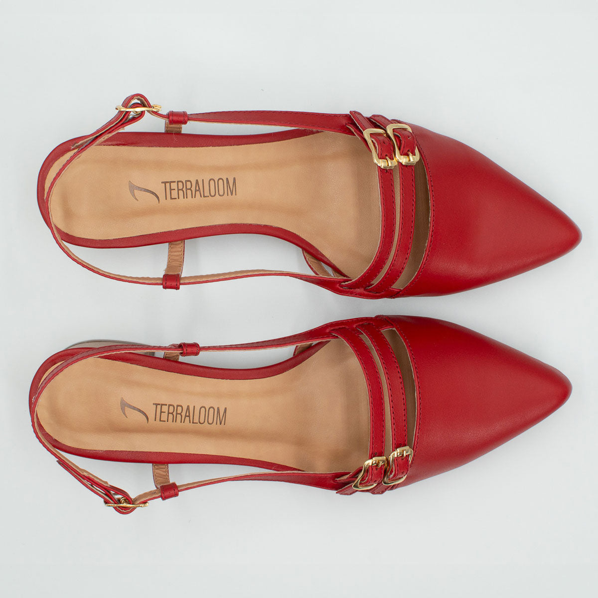 Acerola pumps - top view vegetal pomegranate Terraloom