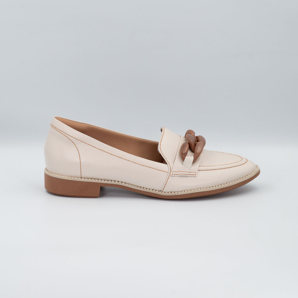 Terraloom Pitanga loafers - right side profile view floater off-white