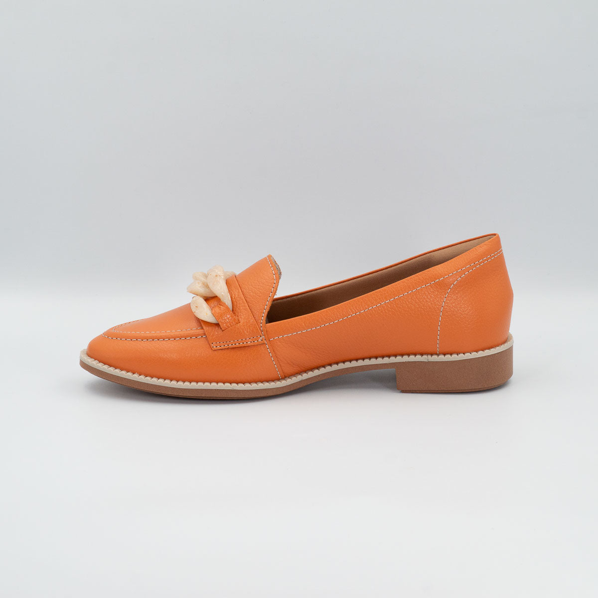 Terraloom Pitanga floater carrot loafers - left side profile view