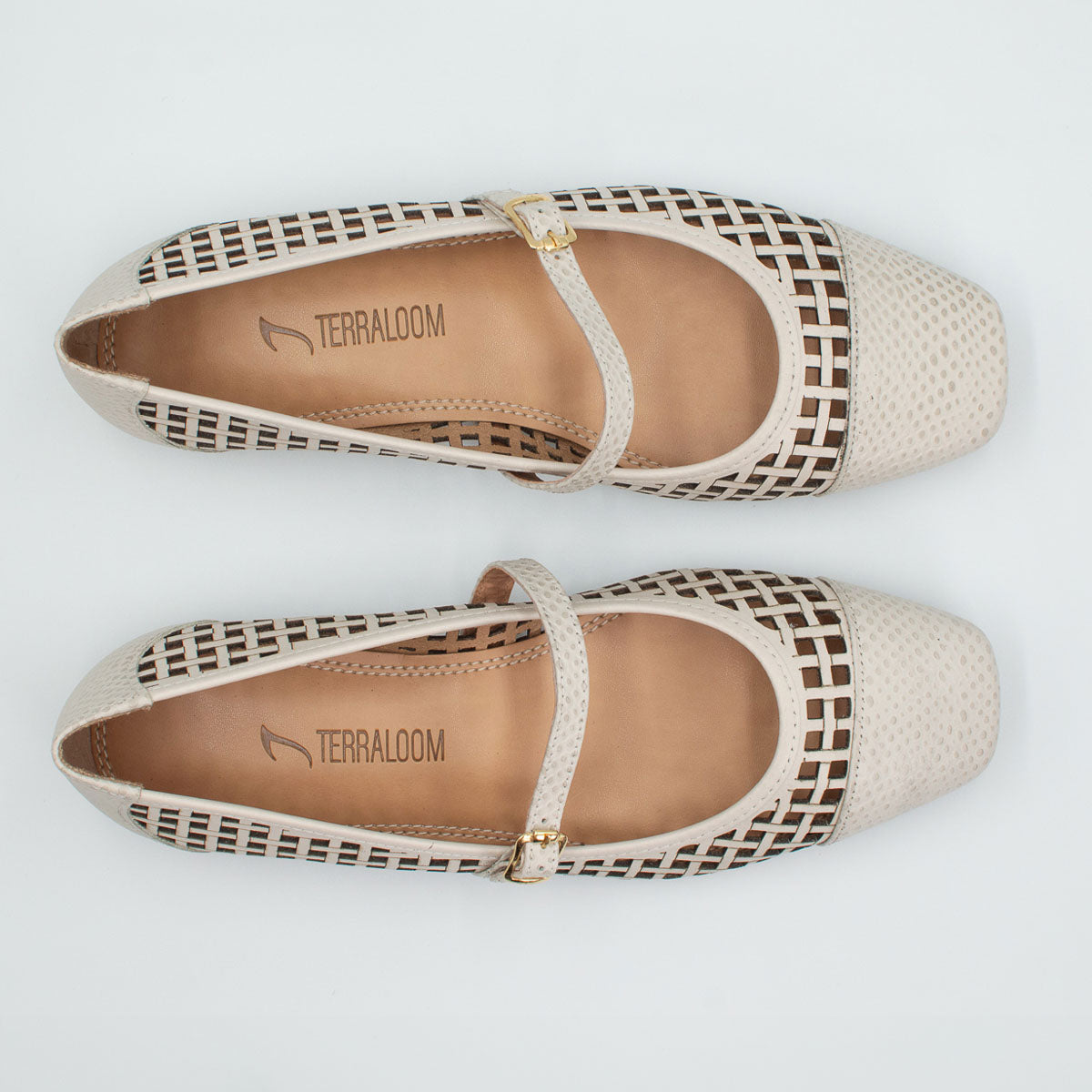 Açaí flats - top view vegetal off-white Terraloom