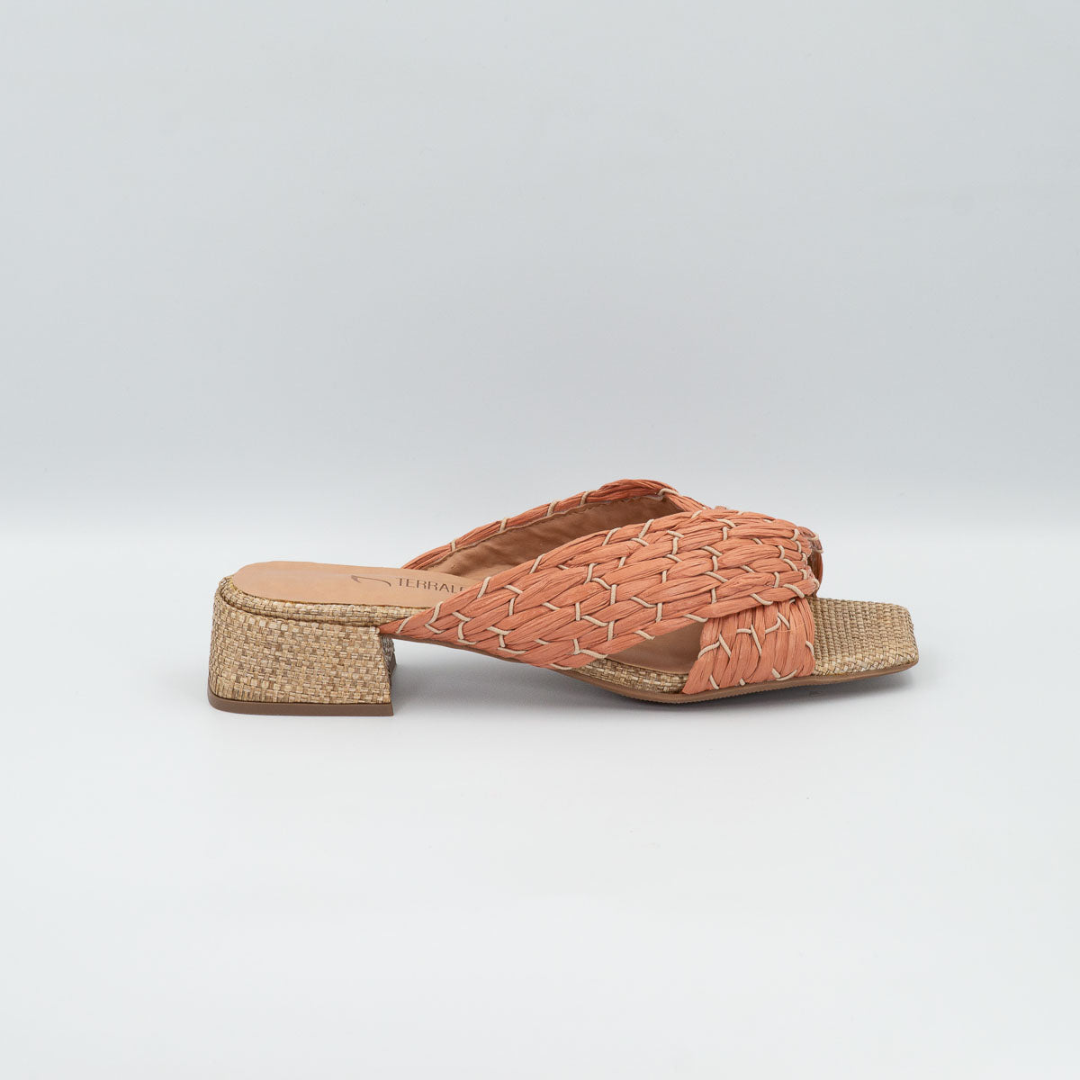 Terraloom Rosa sandals - right side view coral peach comfortable sandals