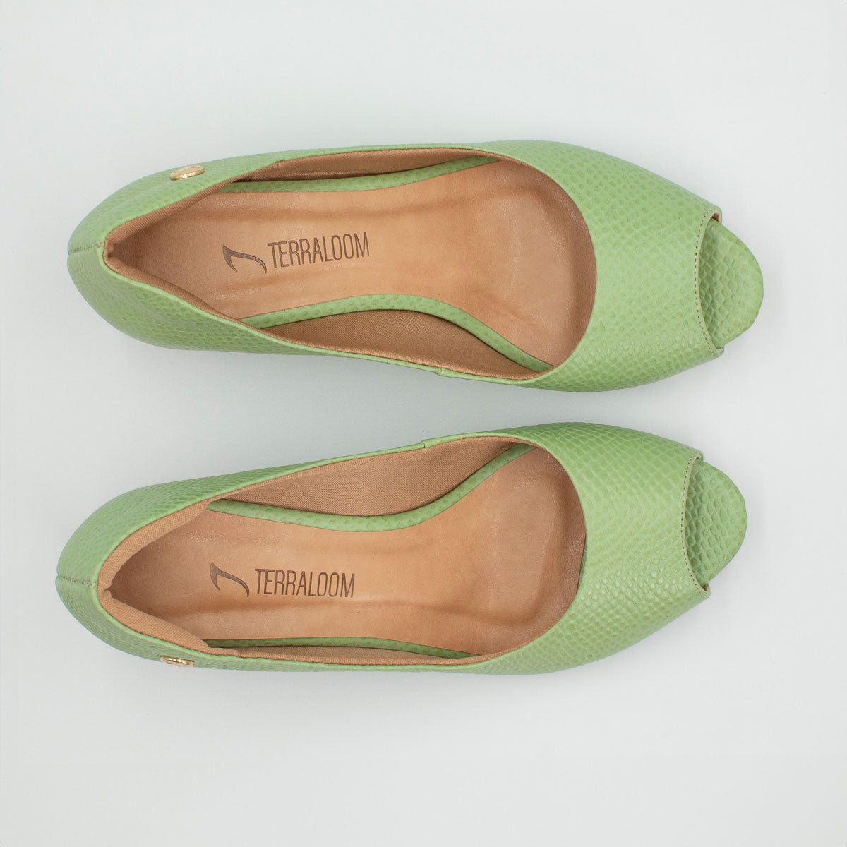 Erva-doce pumps - top view scale pistachio Terraloom