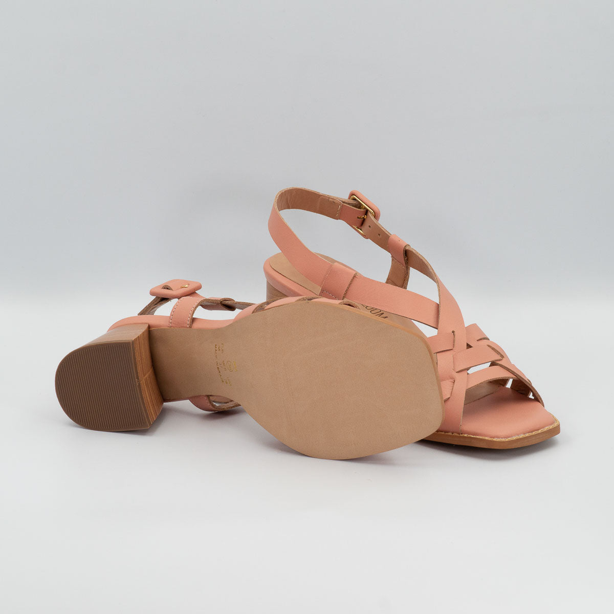 Tulipa sandals - bottom sole view vegetal peach Terraloom