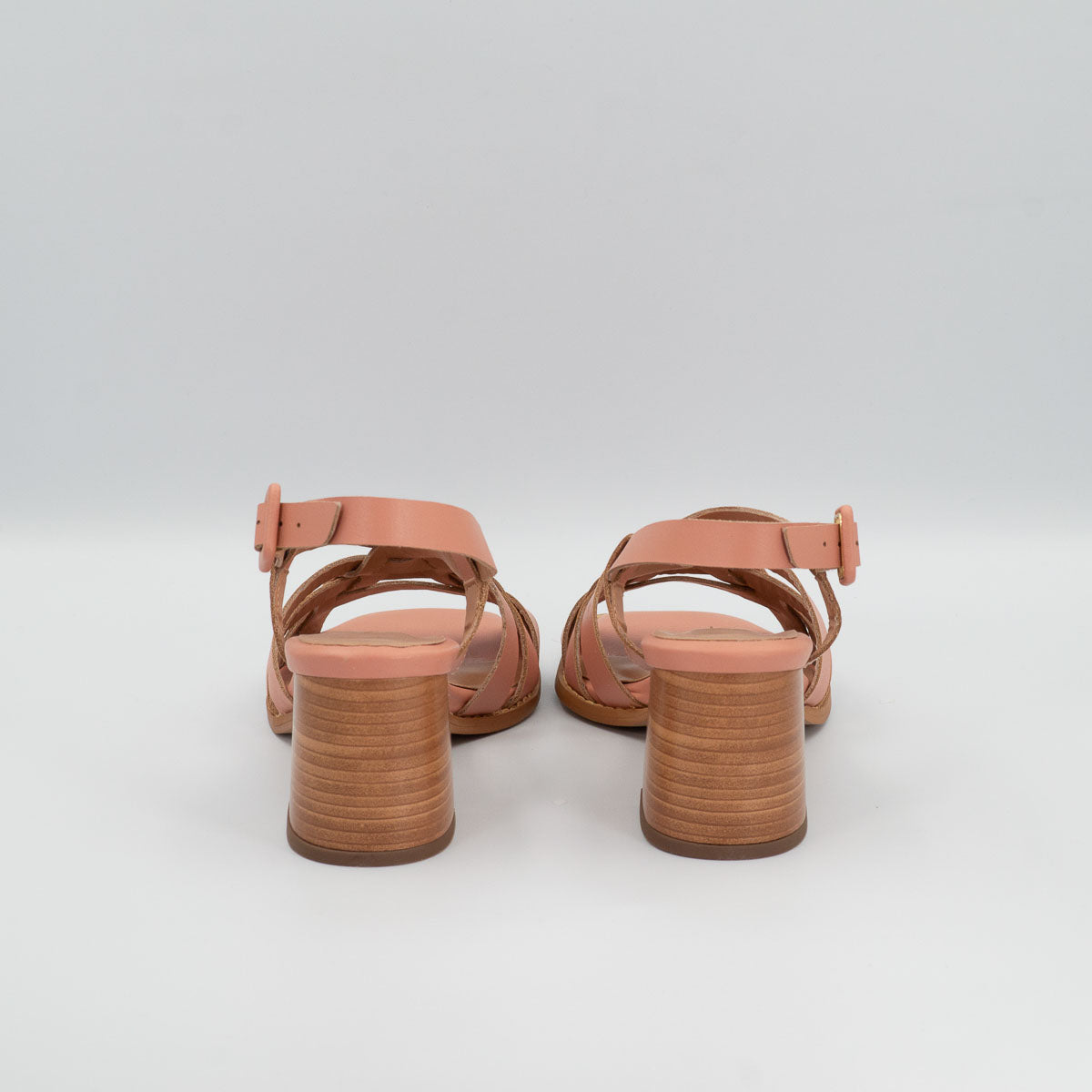 Terraloom Tulipa sandals - back heel view stacked comfortable