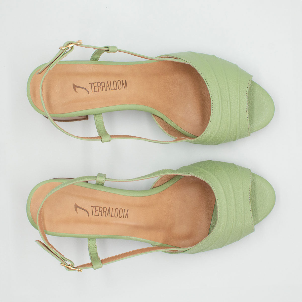 Orquídea sandals - top view floater pistachio Terraloom