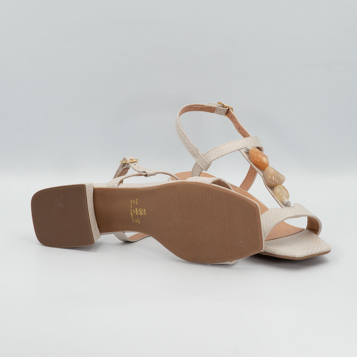 Violeta sandals - bottom sole view scale off-white Terraloom