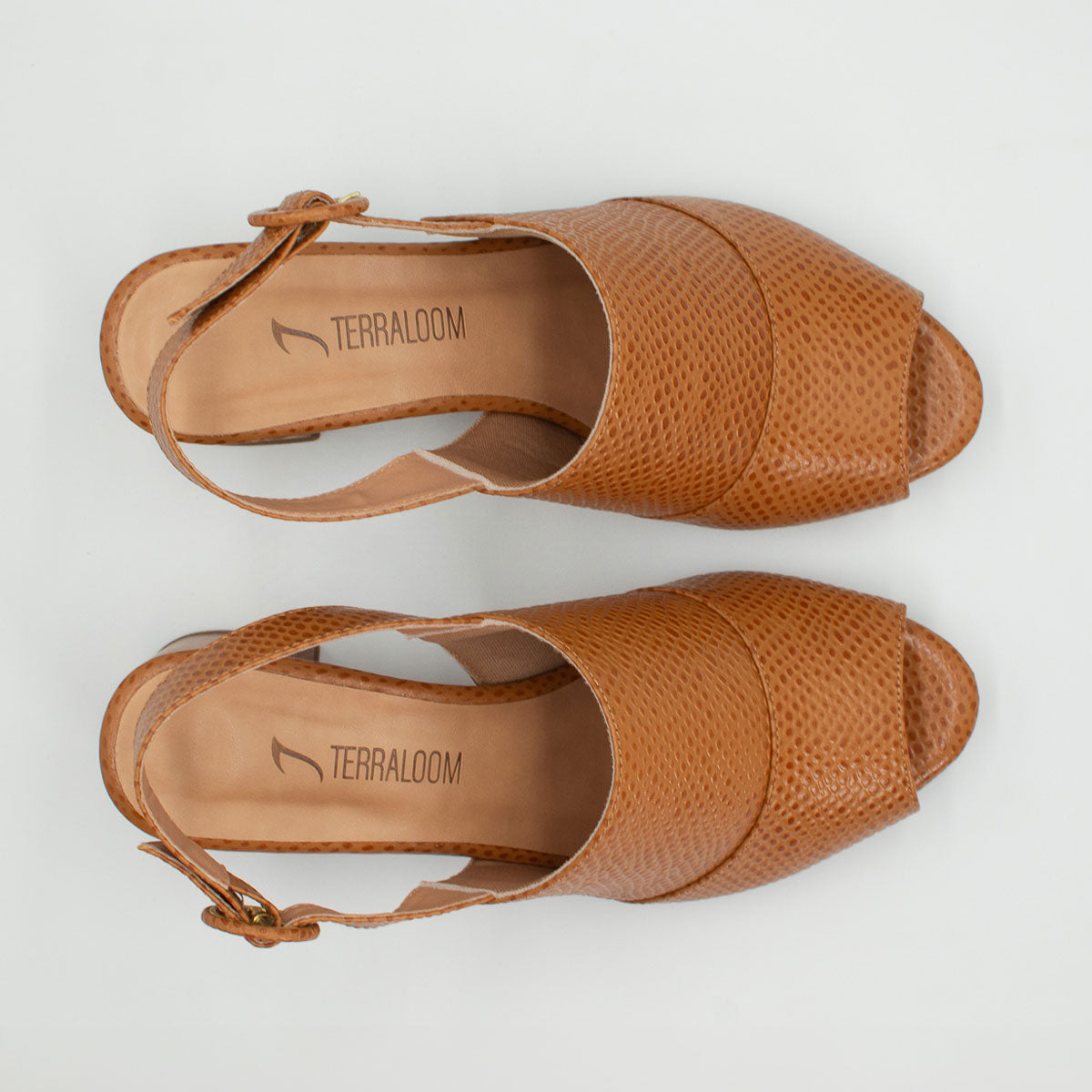 Jasmim sandals - top view scale whiskey Terraloom