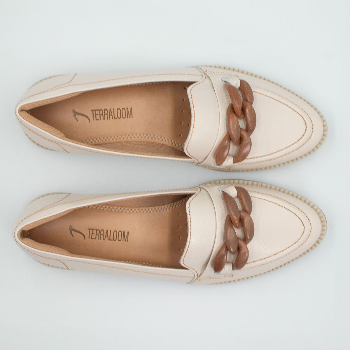 Pitanga loafers - top view floater off-white Terraloom