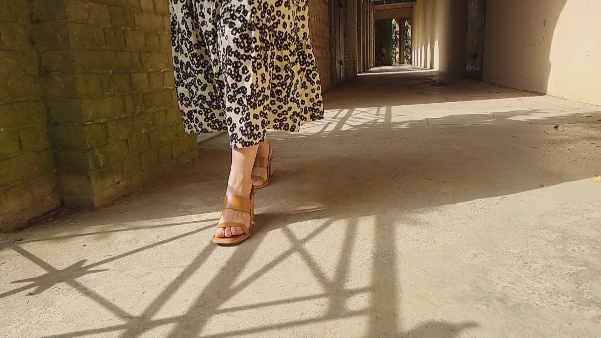 Video of woman walking on terraloom comfortable sandals